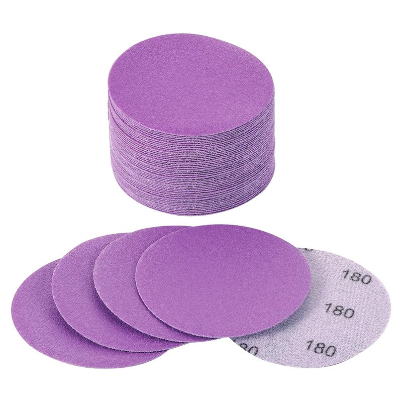 Arilier 3 Inch Sanding Disc 40Pcs, 180 Grit Sandpaper, Drill Sanding Attachment, Wet Dry Hook and Loop Sandpaper Discs for Random Orbital Sanders, Alumina Sand Paper for Wood, Metal, Automotive - Image 1